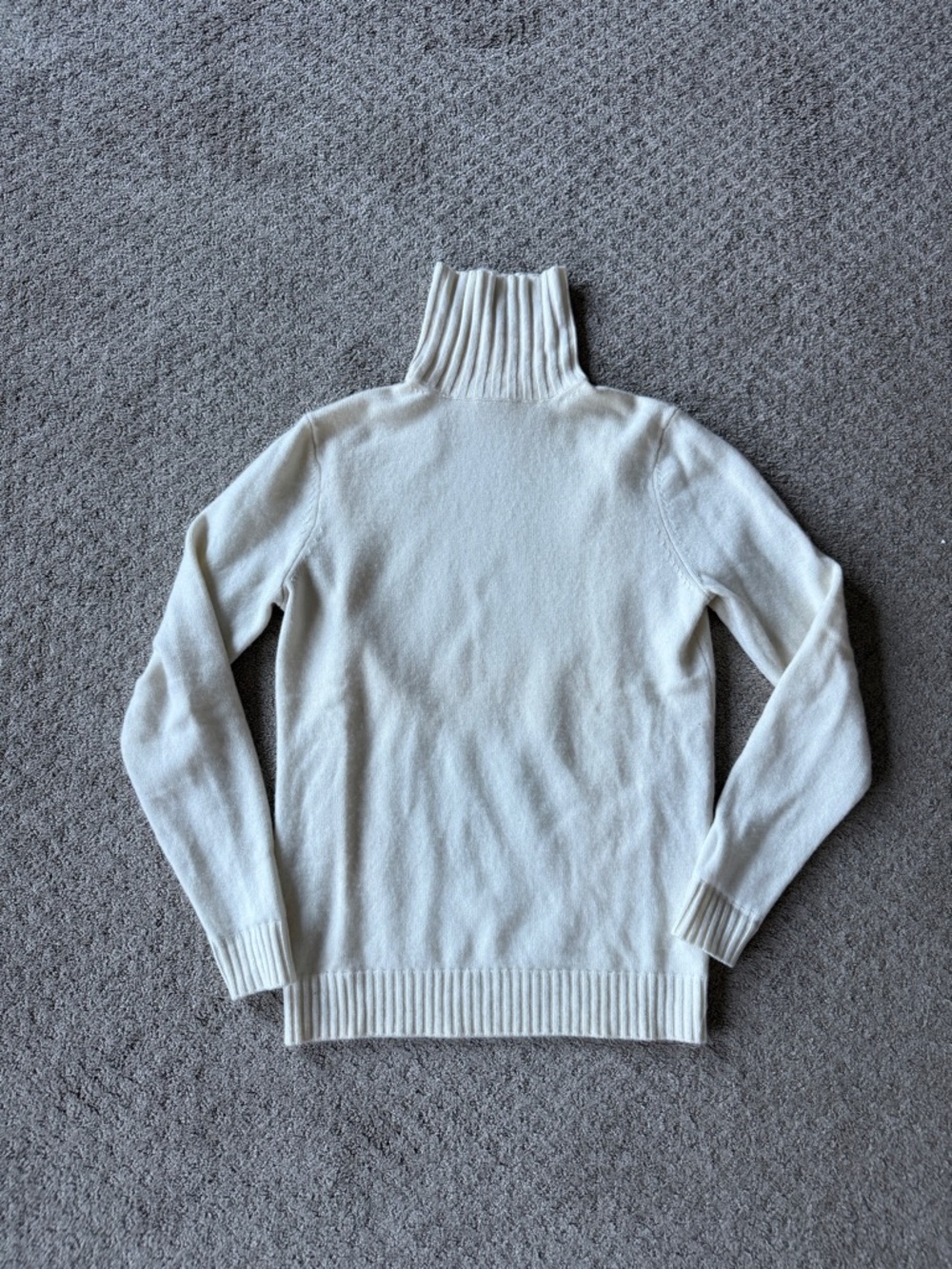 Men’s Suitsupply Off-White Turtleneck Wool Cashmere Size Small